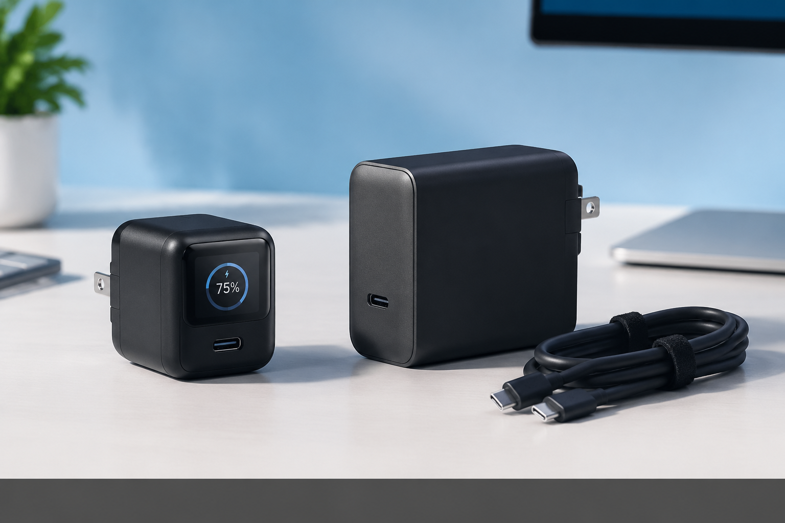 Anker 45W and 100W USB-C charger comparison